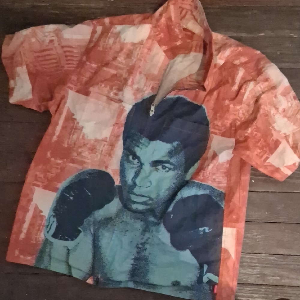 Supreme Ali Orange and Blue Graphic Shirt
